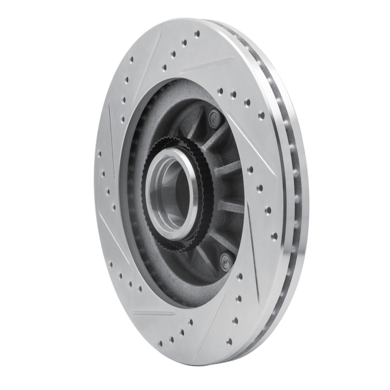 Ford F-150 Brake Rotor (1) - Front Right - R1 Concepts - Drilled & Slotted - Silver - `00-`04